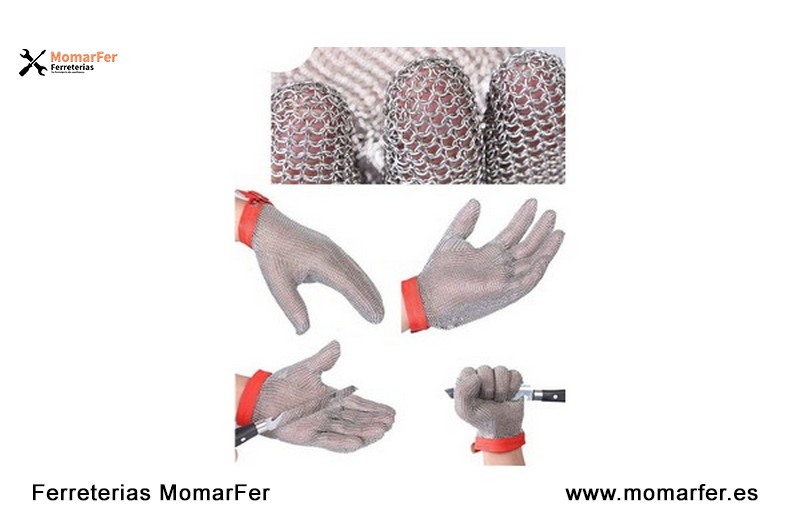 Guantes de acero inoxidable de malla ThreeH_2 Guantes de acero inoxidable de malla ThreeH_2