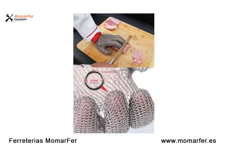 Guantes de acero inoxidable de malla ThreeH_3 Guantes de acero inoxidable de malla ThreeH_3