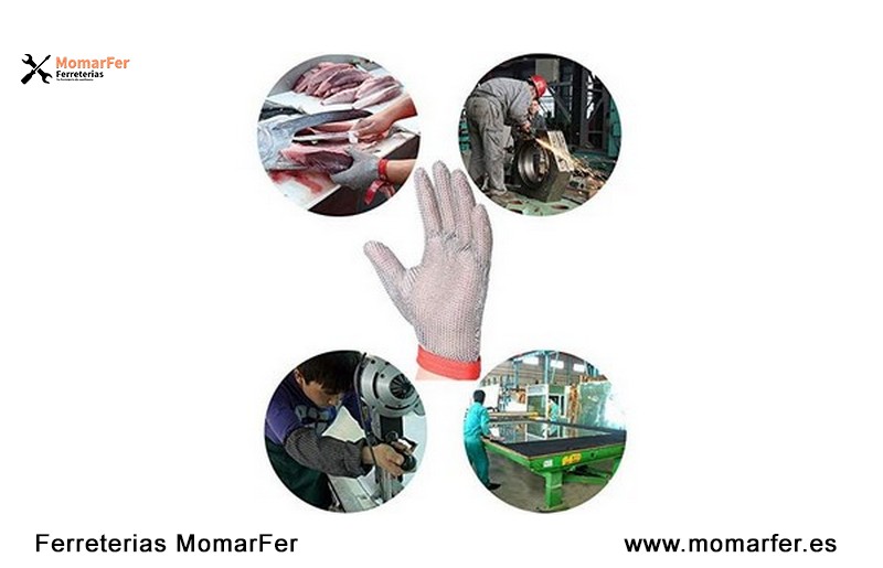 Guantes de acero inoxidable de malla ThreeH_4 Guantes de acero inoxidable de malla ThreeH_4