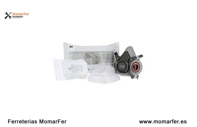 Semimáscara respiradora reutilizable para pintura con doble filtro 3M_4 Semimáscara respiradora reutilizable para pintura con doble filtro 3M_4